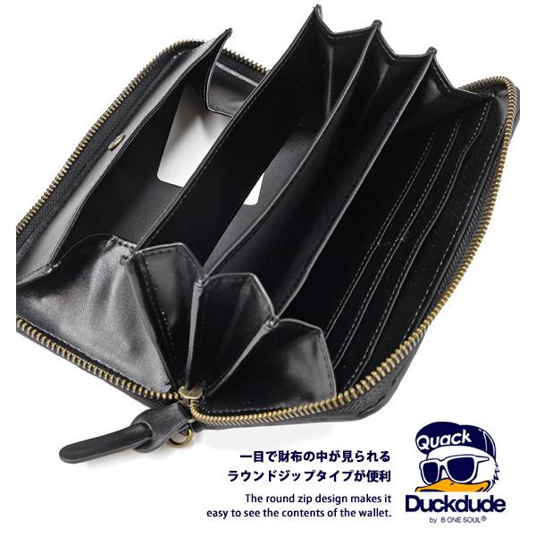 Duck Dude（ダックデュード） 財布 ラウンドファスナー フェイクレザー