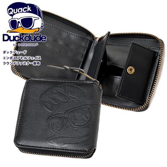 Duck Dude（ダックデュード） 財布 ラウンドファスナー エンボス加工