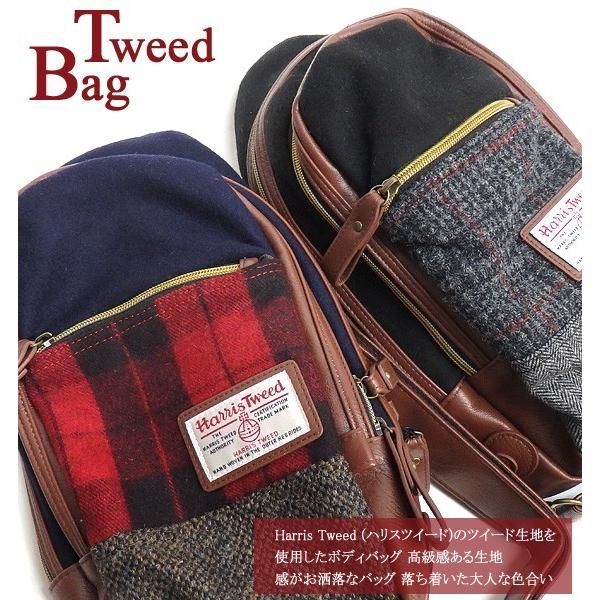 NAVAL メンズ バッグ ナバル ボディバッグ Harris Tweed 高級感漂う