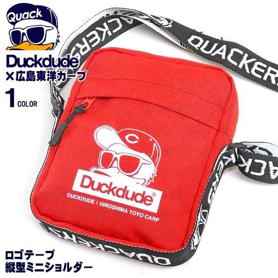 DUCK DUDE ショルダーバッグ 広島東洋カープ ミニショルダー ロゴテープ ダックデュード カープコラボ ショルダーポーチ BAG