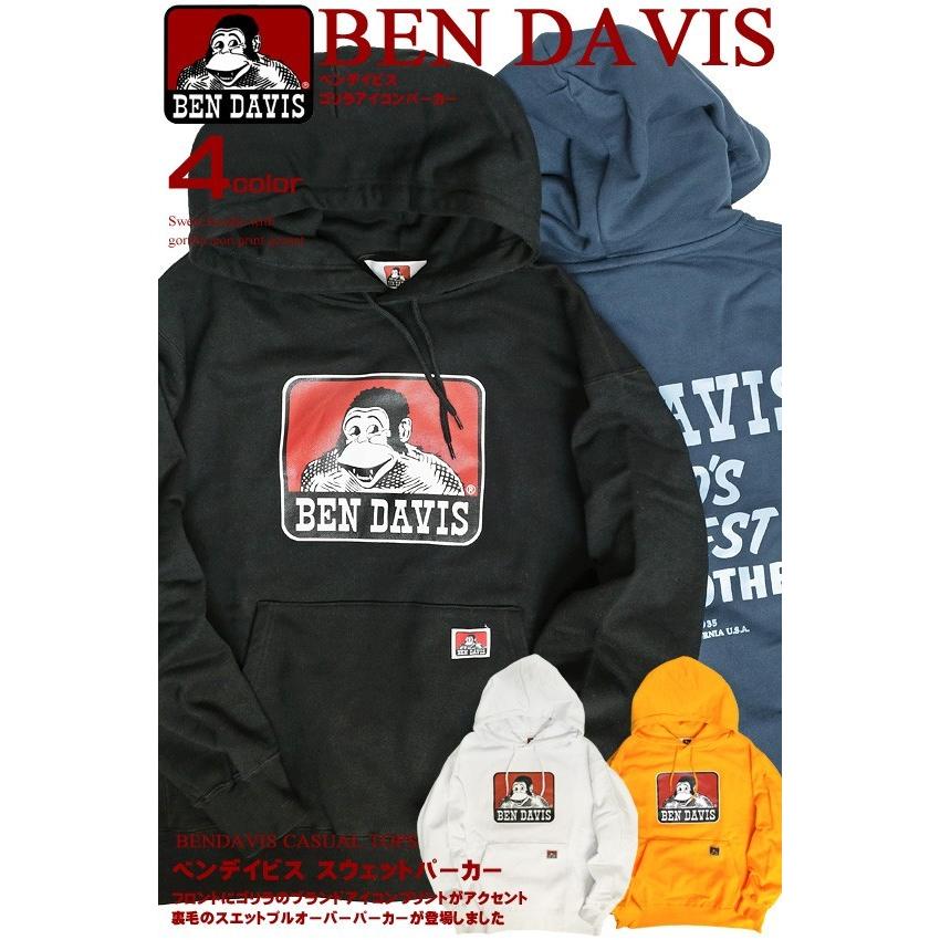 BEN DAVIS（ベンデイビス） パーカー ゴリラアイコン プリント