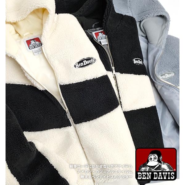 BEN DAVIS（ベンデイビス） ボアパーカー 2023 ジップアップ ボア