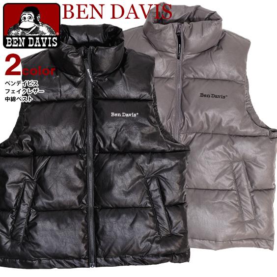 BEN DAVIS（ベンデイビス） ベスト 2023 中綿ベスト フェイクレザー