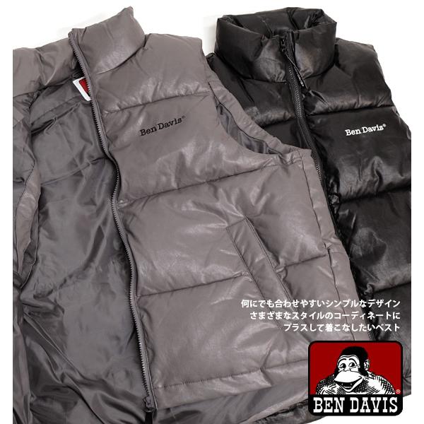 BEN DAVIS（ベンデイビス） ベスト 2023 中綿ベスト フェイクレザー