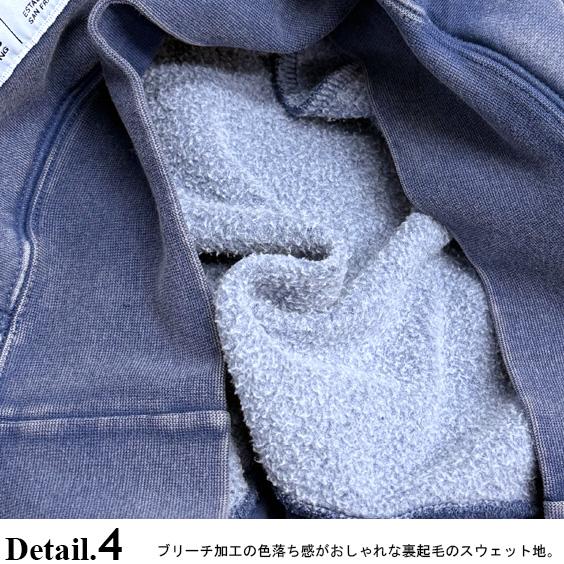 BEN DAVIS（ベンデイビス） スウェット ウォッシュ加工 ハーフジップ