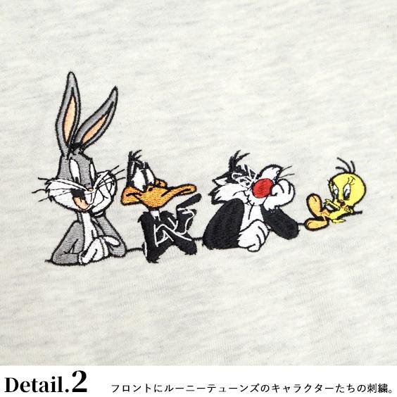 ルーニー・テューンズ スウェット LOONEY TUNES イラスト 刺繍 クルー