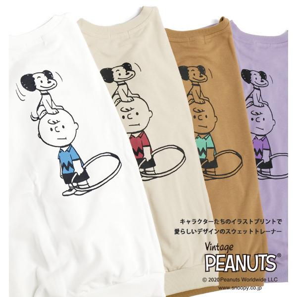 PEANUTS スヌーピー スウェット SNOOPY 70th プリント トレーナー