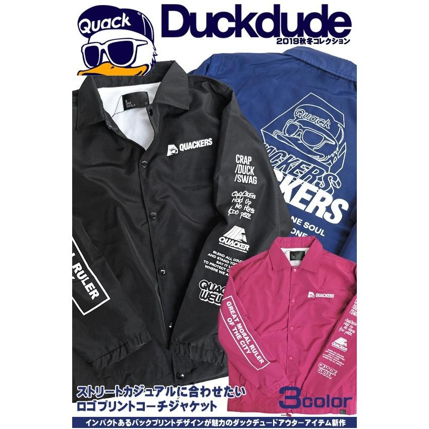 DUCK DUDE コーチジャケット ダックデュード ナイロンジャケット ロゴ