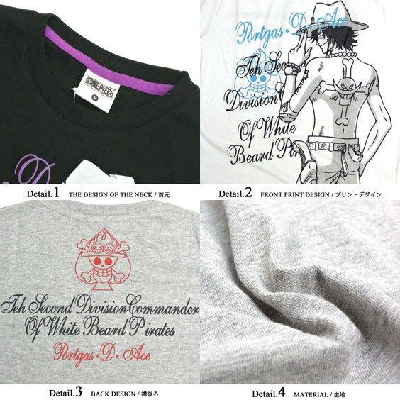 ONE PIECE Tシャツ エース ワンピース グッズ エースがプリントされた