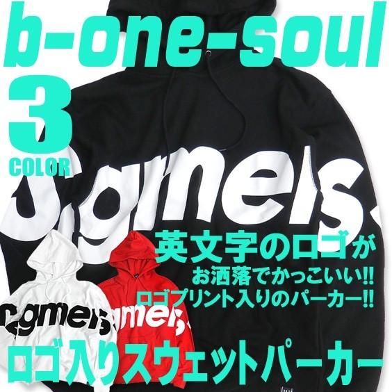 プルオーバーパーカー メンズ ロゴプリント B ONE SOUL パーカー
