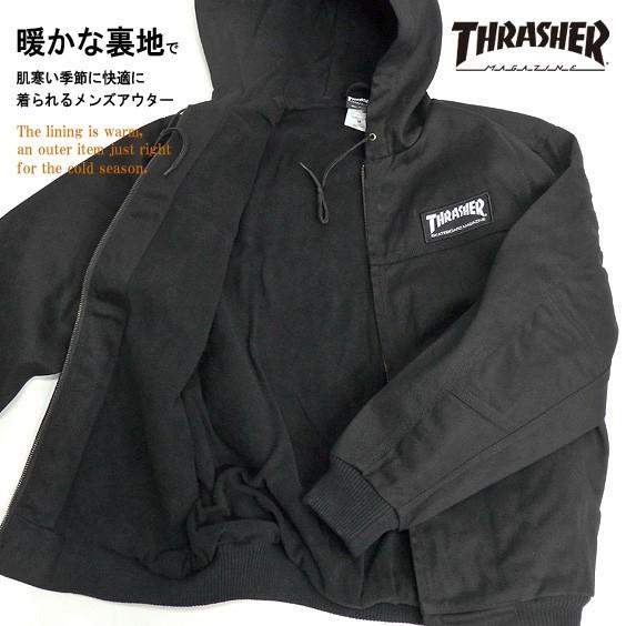THRASHER ジャケット フード付き ワークジャケット ツイル生地