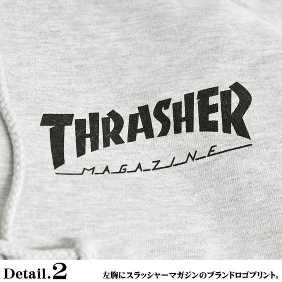 THRASHER（スラッシャー） パーカー マグロゴ プリント ジップアップ