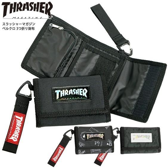 THRASHER（スラッシャー） 財布 マグロゴ ブランドタグ 三つ折り財布