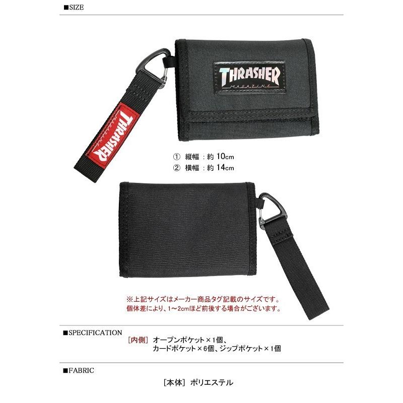 THRASHER（スラッシャー） 財布 マグロゴ ブランドタグ 三つ折り財布