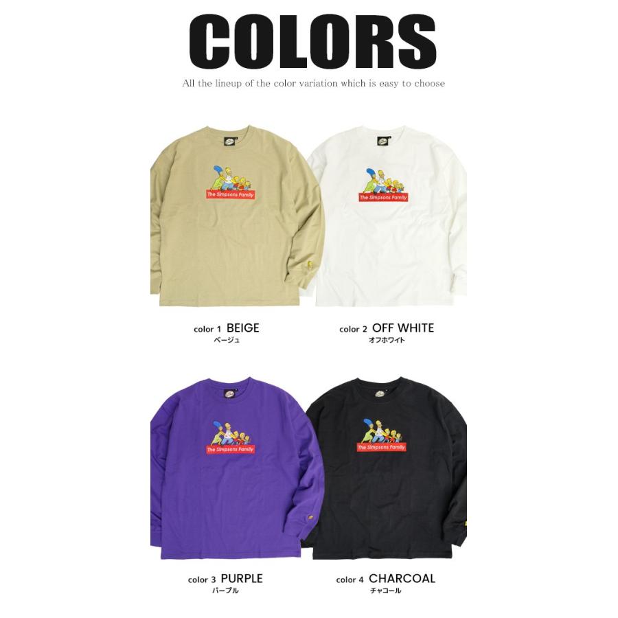 The Simpsons（ザ シンプソンズ） Tシャツ 刺繍 長袖Tシャツ ワイド