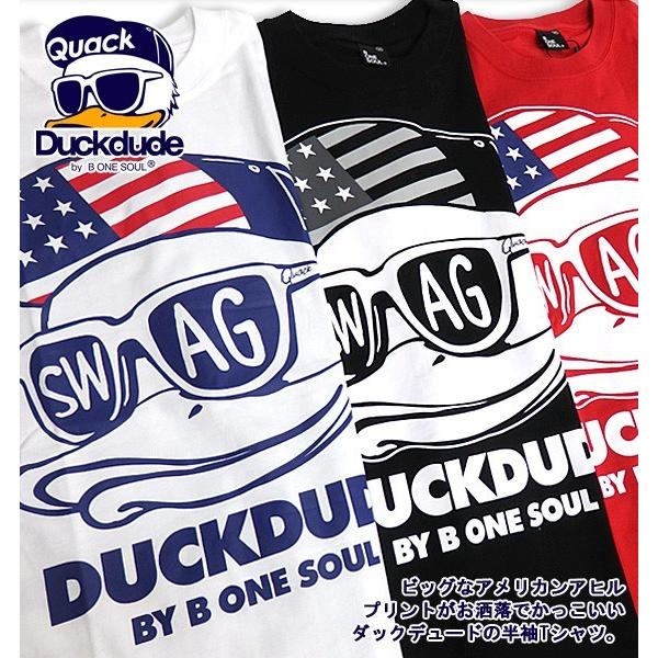 DUCK DUDE Tシャツ アメリカン アヒルプリント 半袖Tシャツ メンズ