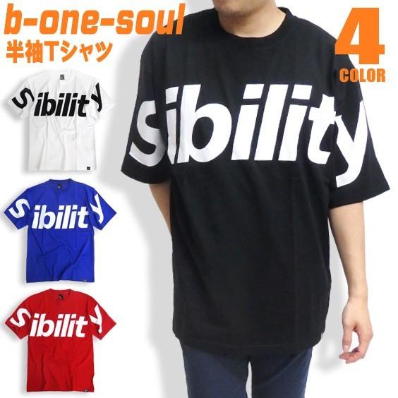 b-one-soul Tシャツ ロゴプリント 半袖Tシャツ メンズ ストリート B