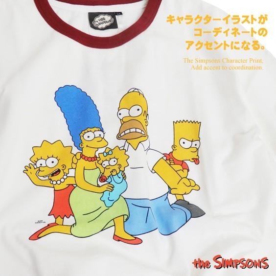 ザ シンプソンズ Tシャツ The Simpsons プリントtシャツ メンズ 半袖 リンガーネック トップス キャラクター イラスト Tss 351 Tss 351 Renovatio 通販 Yahoo ショッピング