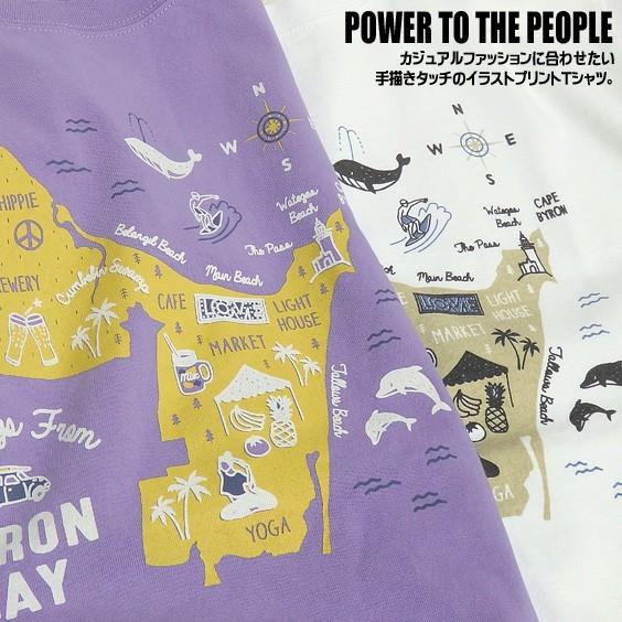 POWER TO THE PEOPLE Tシャツ イラスト 半袖Tシャツ メンズ パワー・トゥ・ザ・ピープル 地図 プリント TSS-363｜renovatio｜02