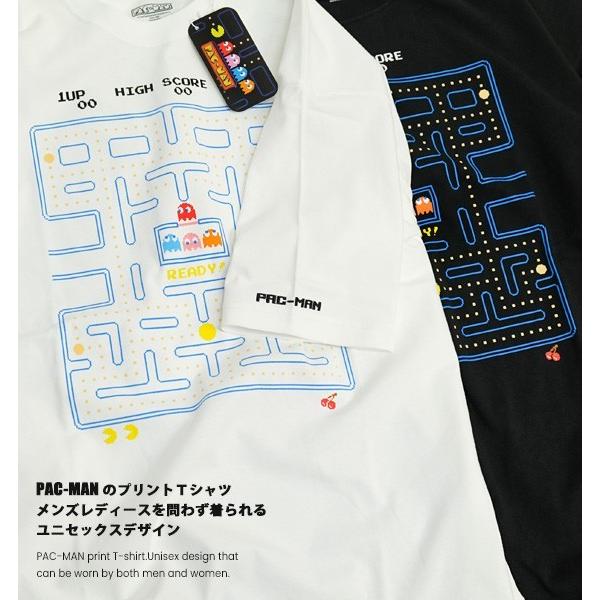 PAC-MAN Tシャツ パックマン プリント ビッグシルエットTシャツ メンズ