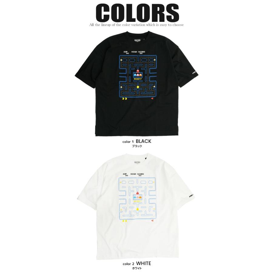PAC-MAN Tシャツ パックマン プリント ビッグシルエットTシャツ メンズ