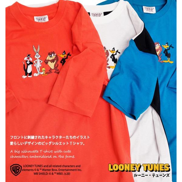 ルーニーテューンズ Tシャツ LOONEY TUNES キャラクター 刺繍 ビッグ