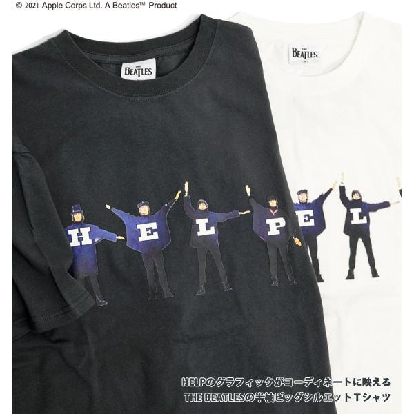 BEATLES HELP! ビートルズプリントTシャツ ブラック THE BEATLES Tシャツ ビートルズ HELP グラフィック プリント
