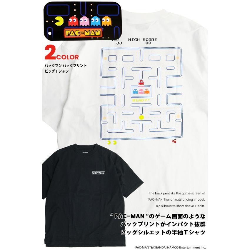 PAC-MAN Tシャツ パックマン メイズ プリント ビッグTシャツ メンズ