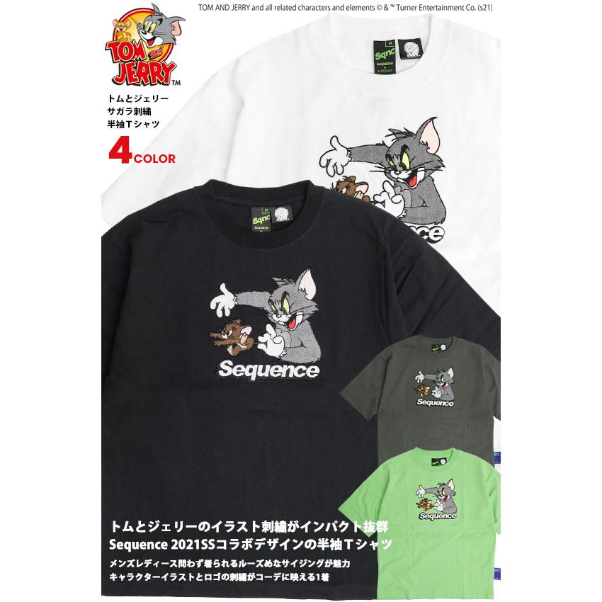 トムとジェリー Tシャツ Tom And Jerry Sequence 21ss コラボ サガラ刺繍 半袖tシャツ トム ジェリー クルーネック ネコ ネズミ Tss 525 Tss 525 Renovatio 通販 Yahoo ショッピング