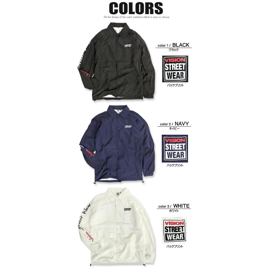 Vision Street Wearヴィジョンストリートウェア コーチジャケット 楽天市場】VISION コーチジャケット ロゴ ブルゾン メンズ