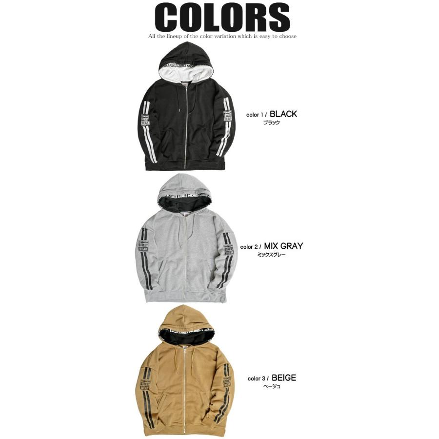 VISION STREET WEAR（ヴィジョンストリートウェア） VISION パーカー ジップパーカー ビッグ フェイクレイヤード ダブル ...
