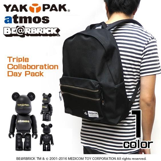 YAKPAK BE@RBRICK atmos リュック ヤックパック コラボ オリジナルベアブリック付き デイパック YAKPAK-YP4028BB｜renovatio