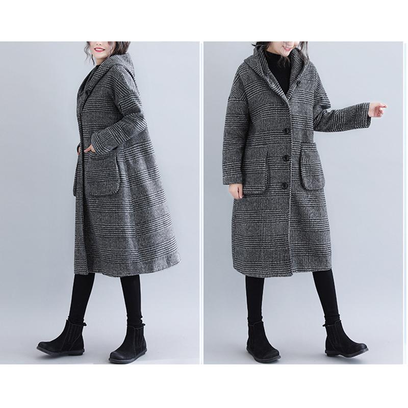 グレンチェック コート レディース アウター フーデットコート フード コクーン ロング丈 きれいめ 暖かい 30代 ロング 厚手 ゆったり 大きいサイズ C17 Coat26 がんばれちゃん 通販 Yahoo ショッピング
