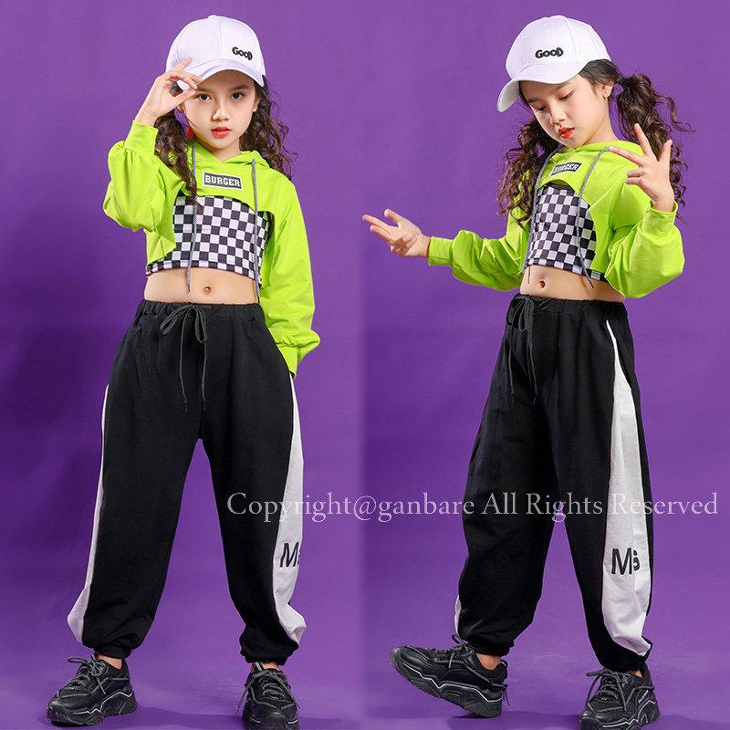 チェック柄 シャツ ダンス衣装 長袖 ジャズダンス衣装 キッズ 蛍光 ダンス衣装 ヒップホップ トレパン 子供 体操服 練習着 演出服 オシャレ C17 Stage41 がんばれちゃん 通販 Yahoo ショッピング