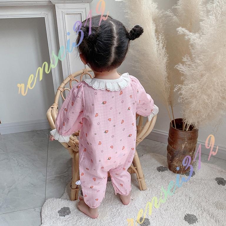 ベビー服 女の子 カバーオール ロンパース 長袖 秋 秋冬 フリル ハート 60 70 80 ピンク かわいい 可愛い 未使用品