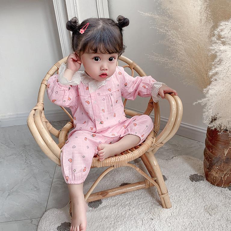 ベビー服 女の子 カバーオール ロンパース 長袖 秋 秋冬 フリル ハート 60 70 80 ピンク かわいい 可愛い 未使用品
