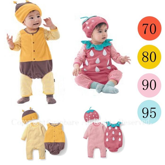 ハロウィン ベビー服 いちご ハチ ロンパース カバーオール ハロウィン 仮装 コスプレ 子供用 コスチューム 着ぐるみ 暖かい 子供服 長袖  お出かけ かわいい :y6-hw68:がんばれちゃん - 通販 - Yahoo!ショッピング