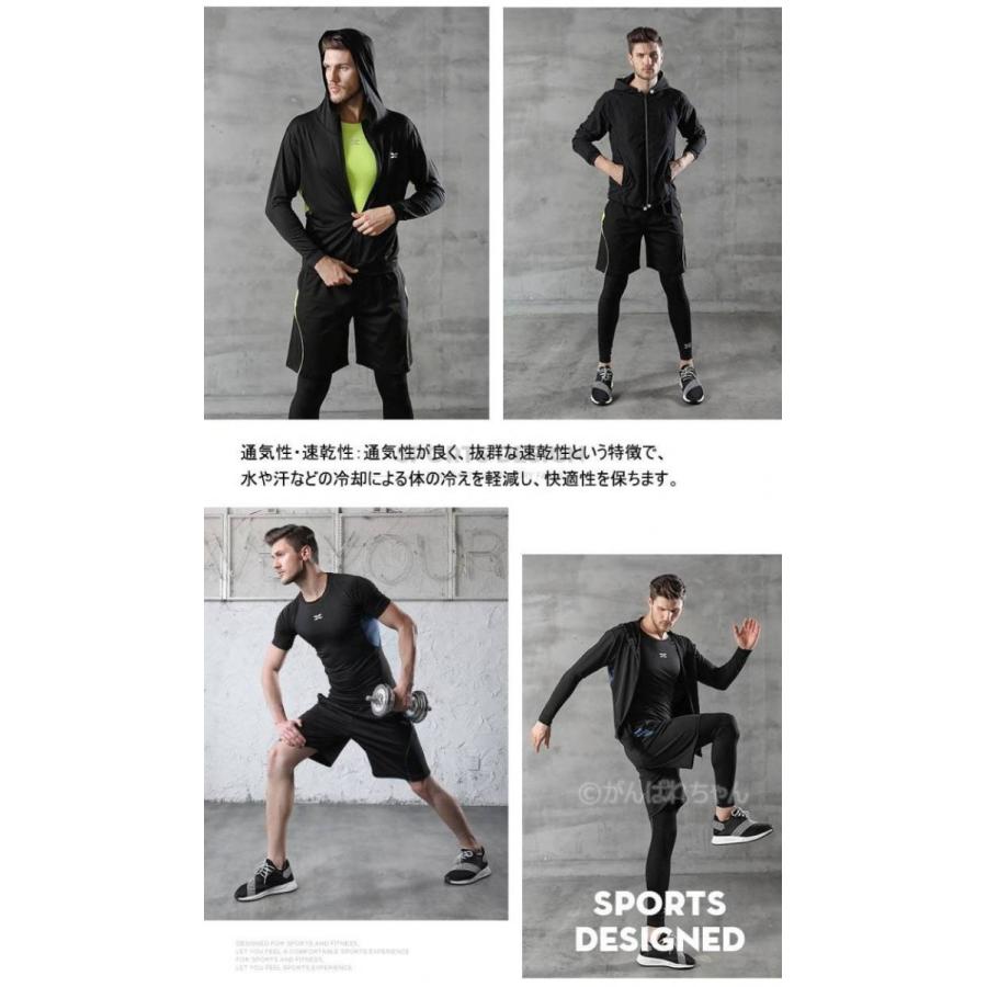 コンプレッションウェア スポーツウェア メンズ トレーニングウエア ウォーキング ヨガウェア ジム 吸汗 速乾 ダイエット 夏用 ランニング Y6 Msuit23 がんばれちゃん 通販 Yahoo ショッピング