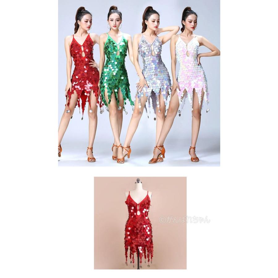 ダンス衣装 スパンコール ワンピース ショートドレス パーティードレス ラテンダンス ステージ ダンス 衣装 マジック Dance 仮装 チアガール コスチューム Y6 Stage106 がんばれちゃん 通販 Yahoo ショッピング