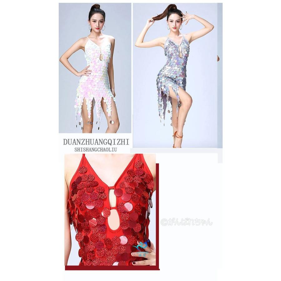 ダンス衣装 スパンコール ワンピース ショートドレス パーティードレス ラテンダンス ステージ ダンス 衣装 マジック Dance 仮装 チアガール コスチューム Y6 Stage106 がんばれちゃん 通販 Yahoo ショッピング