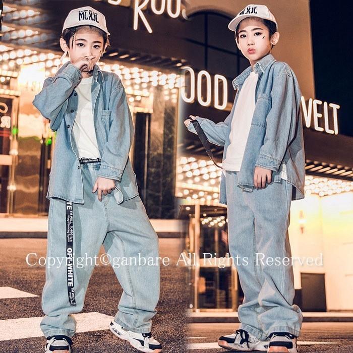 長袖 デニムトップス デニムパンツ キッズダンス衣装 ヒップホップ B系 Hiphop ゆったり ストリート系 原宿系 ジャズダンス Jazz 練習着 ダンスウェア Y6 Stage556 がんばれちゃん 通販 Yahoo ショッピング
