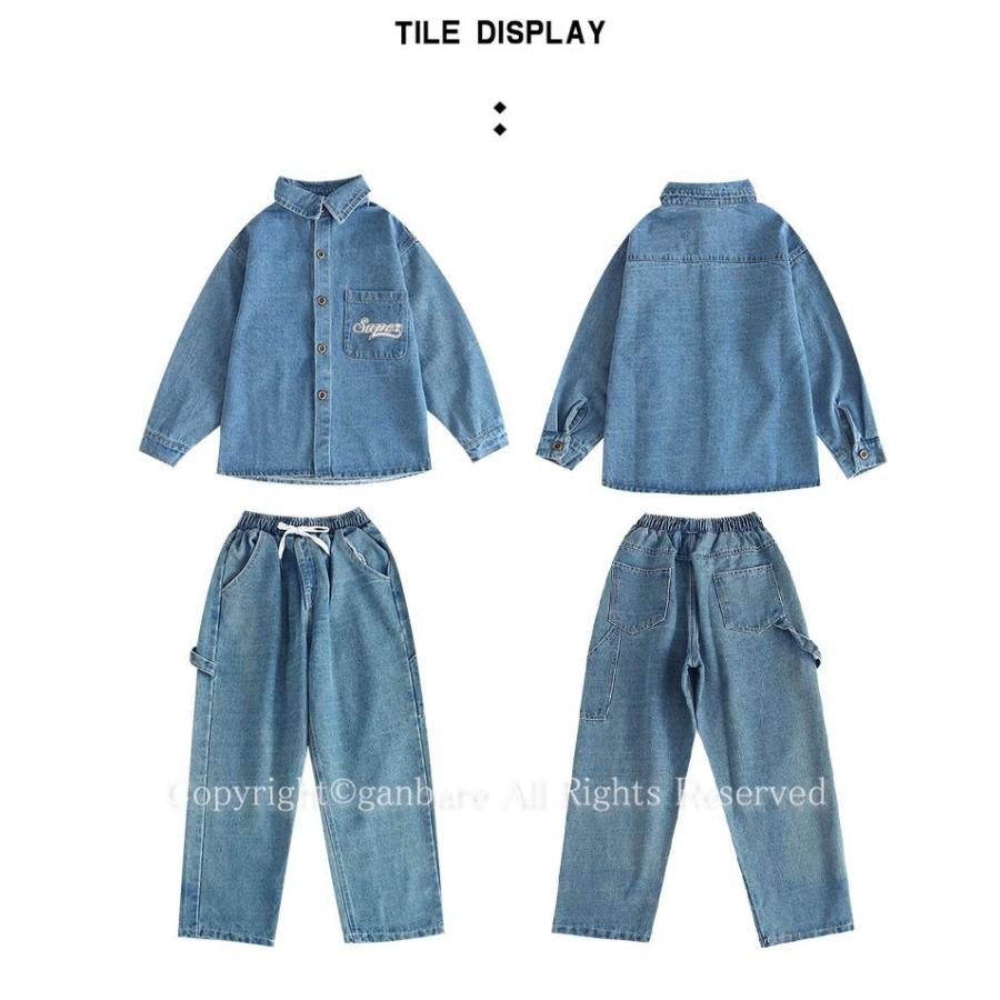 デニムシャツ パンツ ダンス衣装 セットアップ 男の子 女の子 トップス ガールズ ジャッズ ヒップホップ デニムパンツ ジーンズ キッズ ダンスウェア Hiphop Y6 Stage590 がんばれちゃん 通販 Yahoo ショッピング