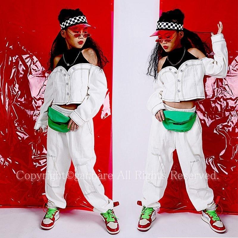 デニム レディース トップス ホワイト 長袖 女の子 ジャズダンス 衣装 セットアップ ヒップアップ デニムパンツ ゆったり 原宿系 社交ダンス 練習着 おしゃれ Y6 Stage657 がんばれちゃん 通販 Yahoo ショッピング