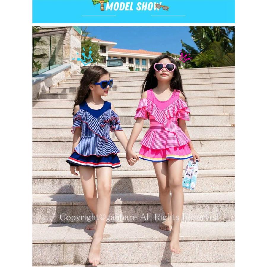超人気 ボーダー柄 子ども水着 キッズ水着 スクール ジュニア女の子用 ワンピース水着 子供水着 女の子 オールインワン 温泉 スイムウエア スイミング ビーチ Y6 Swim60 がんばれちゃん 通販 Yahoo ショッピング