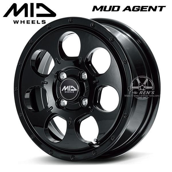 送料無料 デリカミニ ハスラー キャスト MUD AGENT セミグロスブラック 165/65R14 ホワイトレター マッドスター A/T オールテレーンの画像