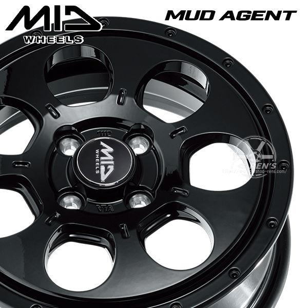 送料無料 デリカミニ ハスラー キャスト MUD AGENT セミグロスブラック 165/65R14 ホワイトレター マッドスター A/T オールテレーンの画像