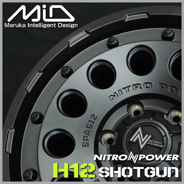 送料無料 新品 4本セット プラド ハイラックス ナイトロパワー H12 SHOTGUN バレルブラック 17inch 8.0J +20 6穴 PCD:139.7_2
