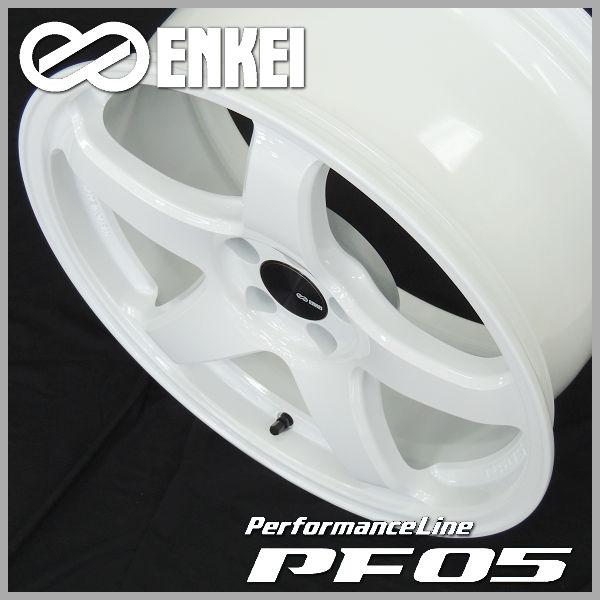 4本 送料無料 ENKEI エンケイ パフォーマンスライン PF05 ホワイト 18インチ 8.0J +45 5穴 PCD100 8j +45｜rensshop｜03