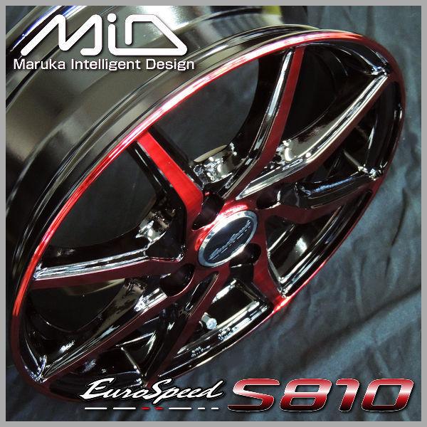 送料無料 ユーロスピードS810 ブラックレッドクリア 赤 155/65R14 ブリヂストン タイヤ ホイール4本セット N-BOX ウェイク タント | エコピア | 02