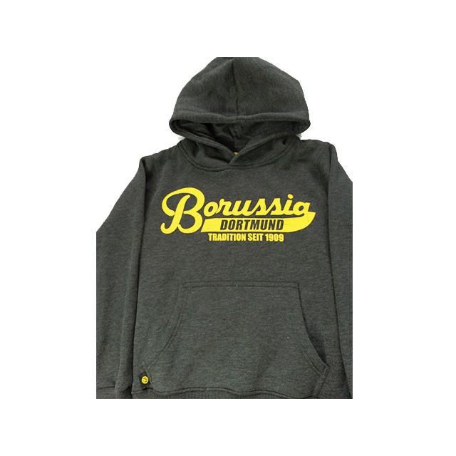 パーカー スウェット ドルトムント Borussia Dortmund BVB グレー 長袖 キッズ kids サイズ(128,152) 在庫わずか 正規品 サッカーの画像